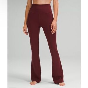 Lululemon Groove Super-High-Rise Flared Pant Nulu Red Merlot